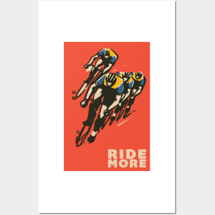 Ride More Vintage Bike Poster Posters and Art